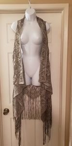 Coverup vest/COLOR ASH BROWN